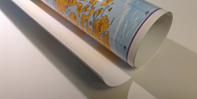 einseitig laminiert Poster Weltkarte und Landkarte